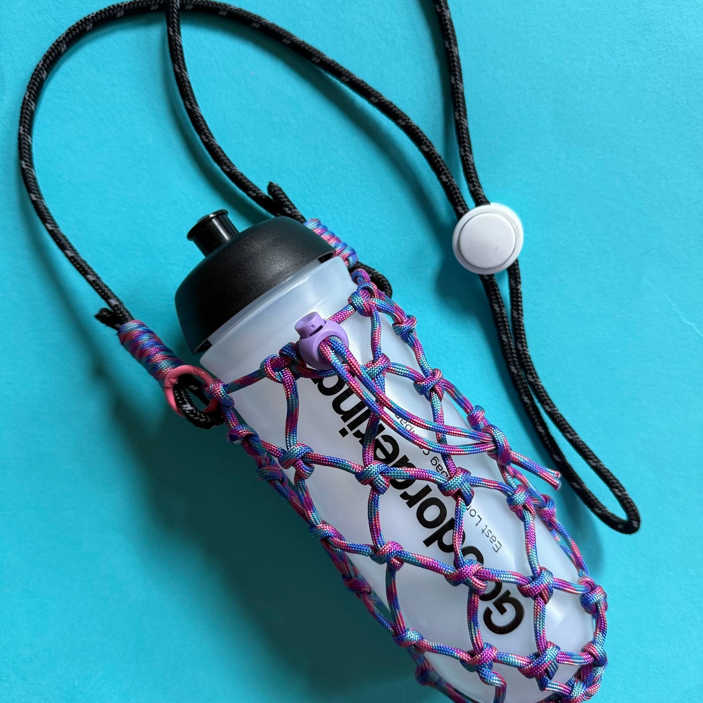 Macrame paracord bottle bag
