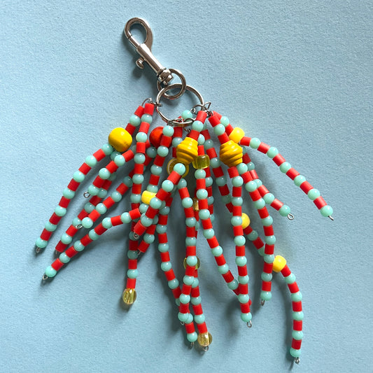 Bag charm coral