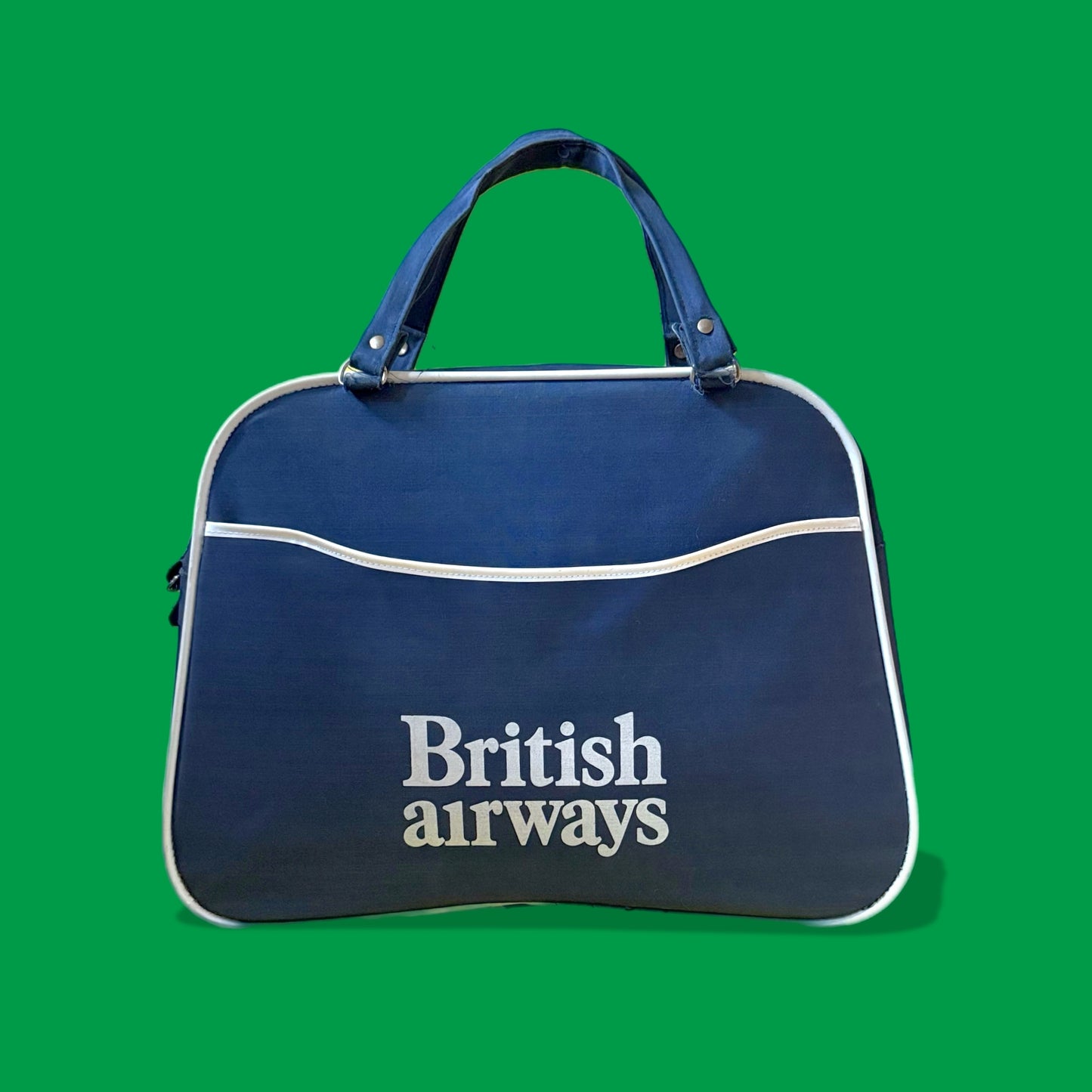 Upcycled vintage British Airways Bike Pannier tote bag