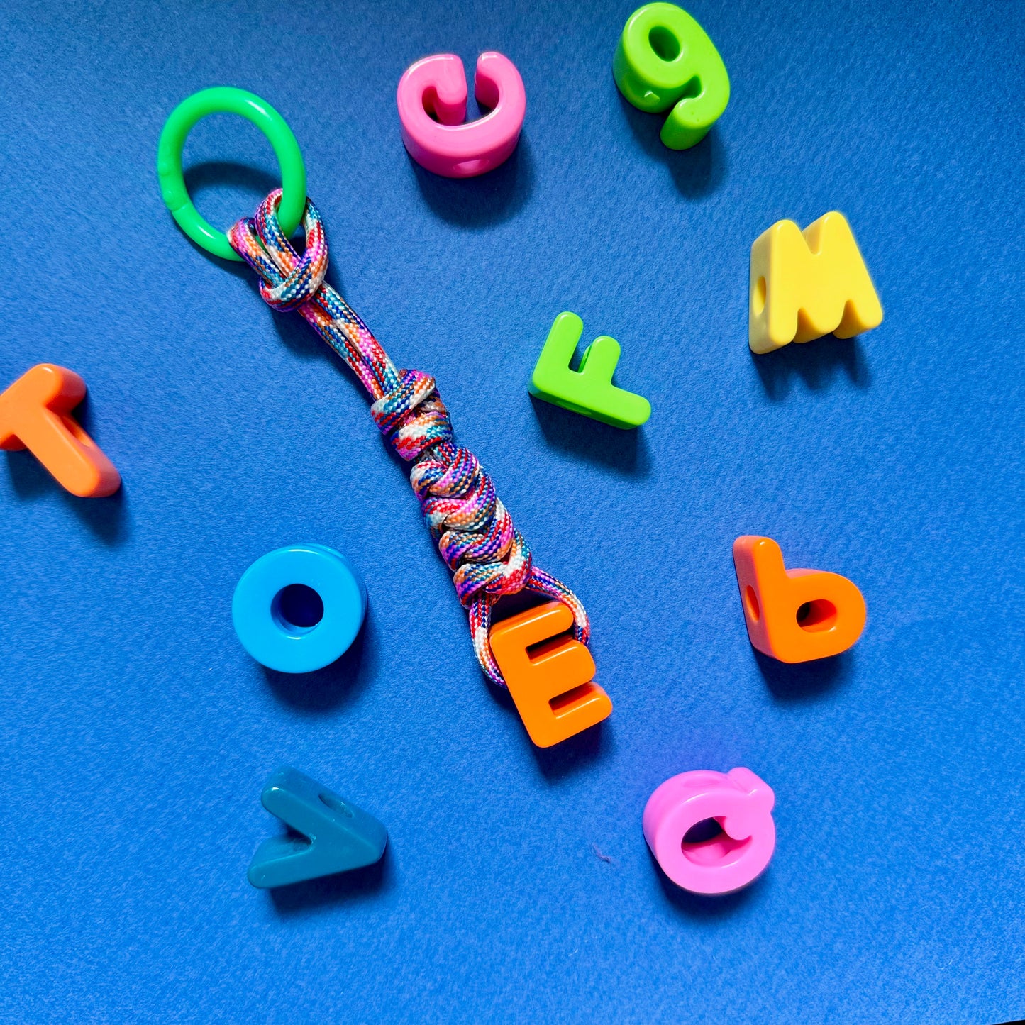 2 Chunky letters keyring personalised