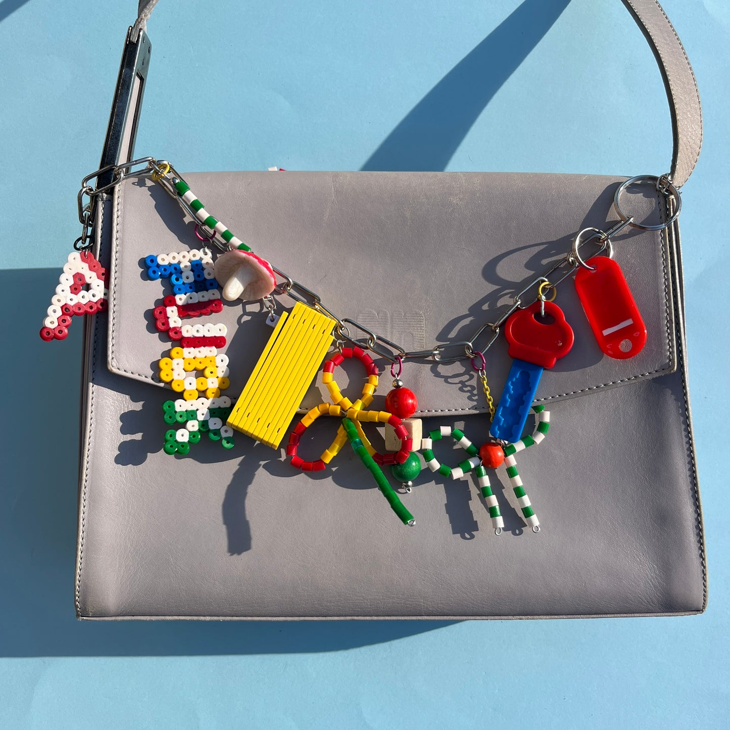 F word bag charm / necklace Clowncore