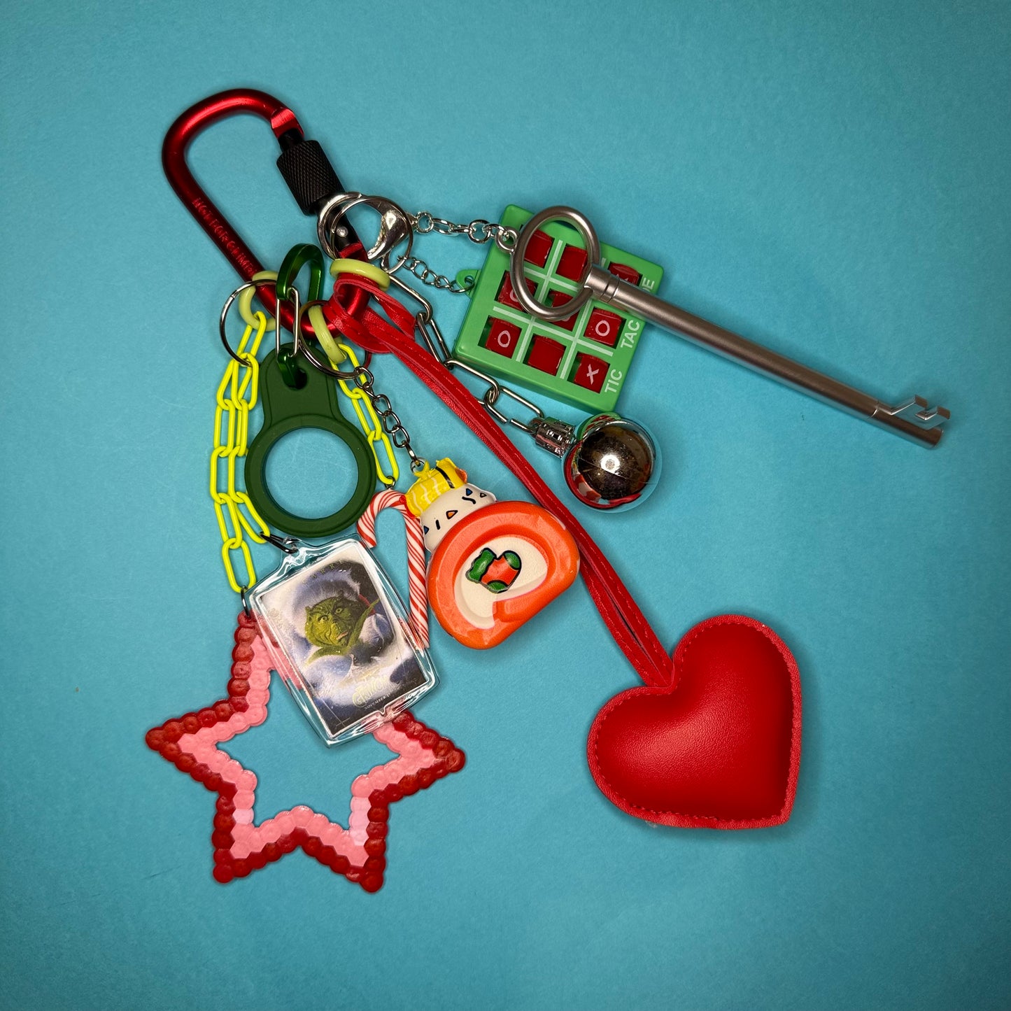 Bag charm and keyring christmas hama heart