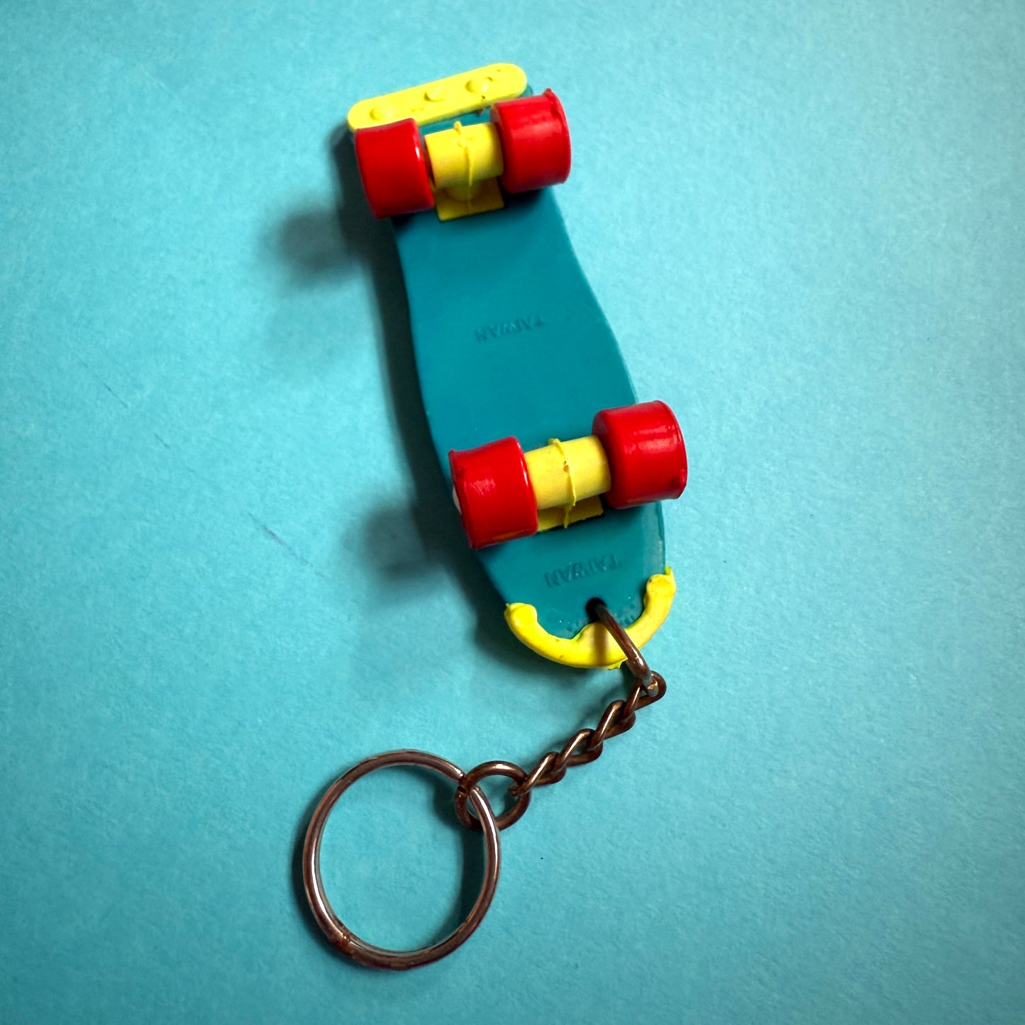 Neon 80s vintage skateboard charm