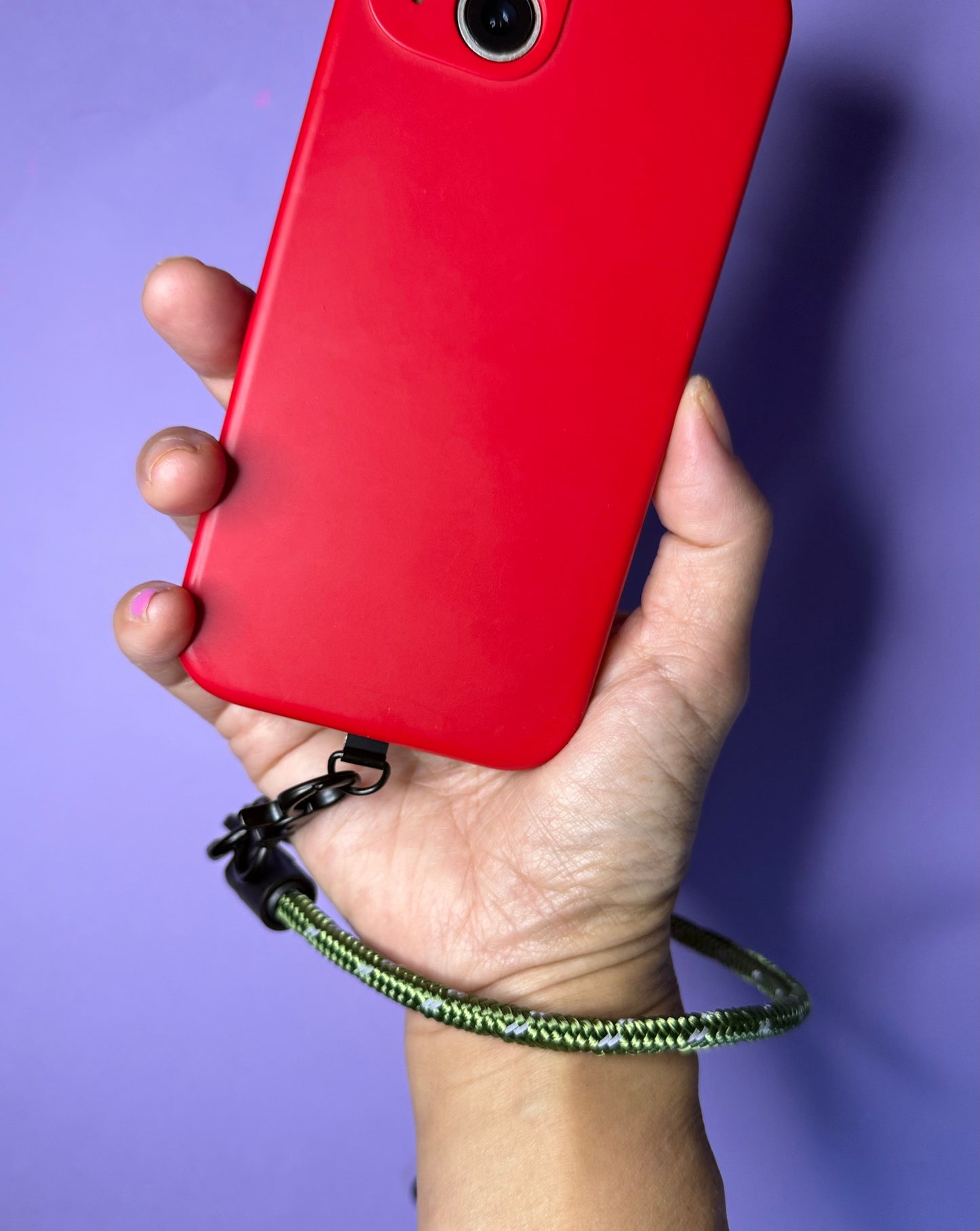 Paracord neck strap / wrist strap convertible lanyard army green