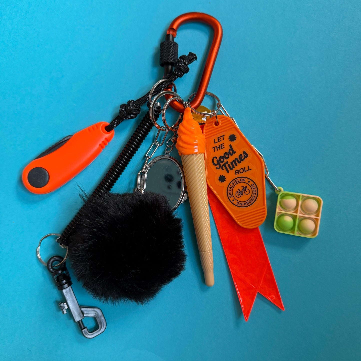 Bag charm and keyring orange ice cream