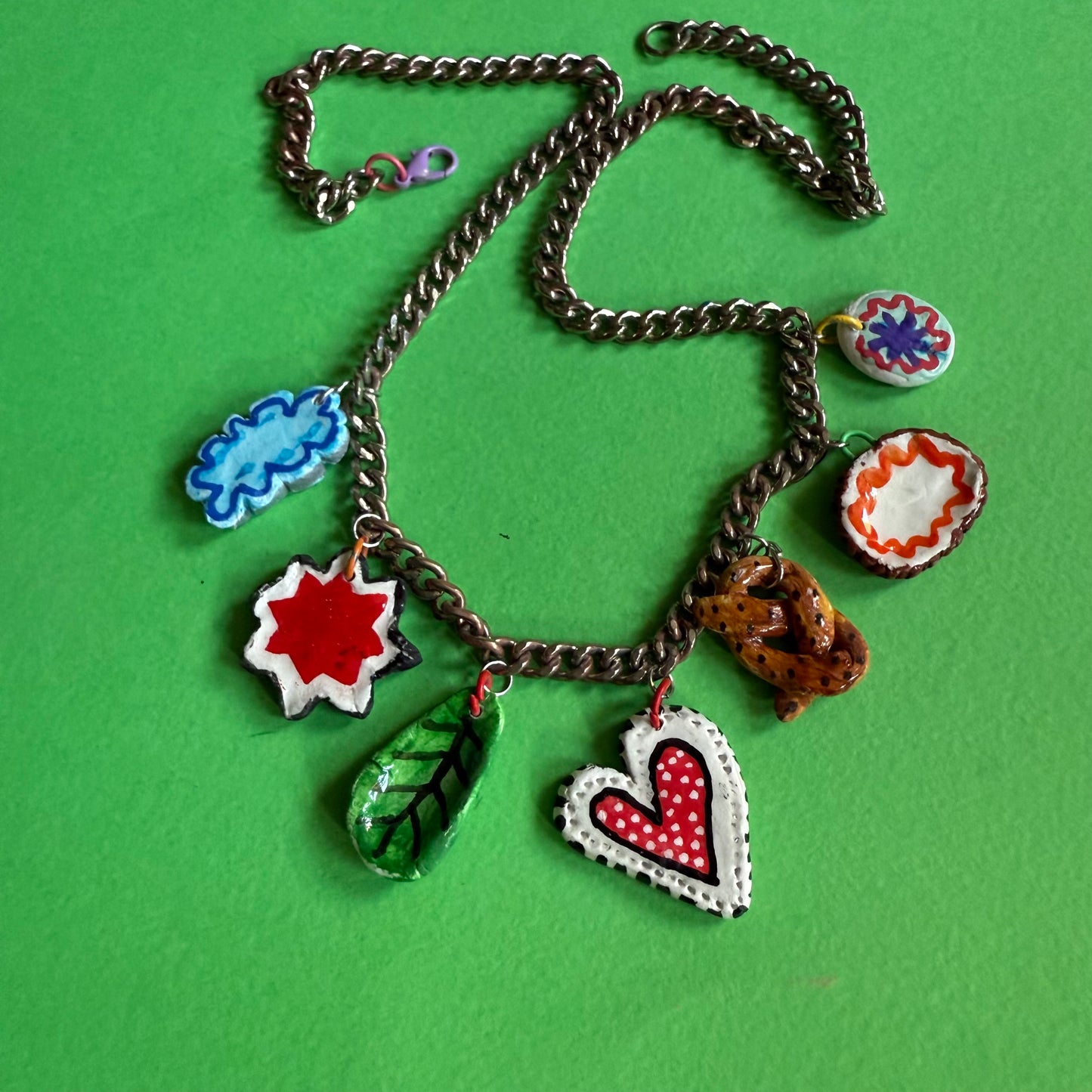 Clay charm necklace 1
