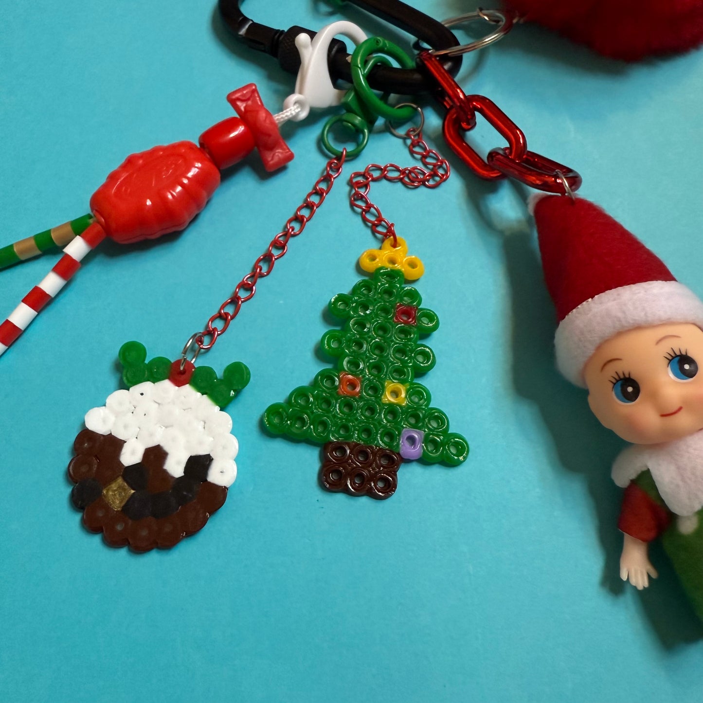 Bag charm and keyring christmas pixie