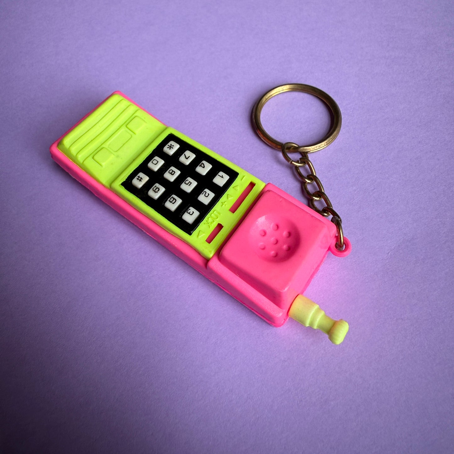 80s vintage 80s cell phone charm keyring