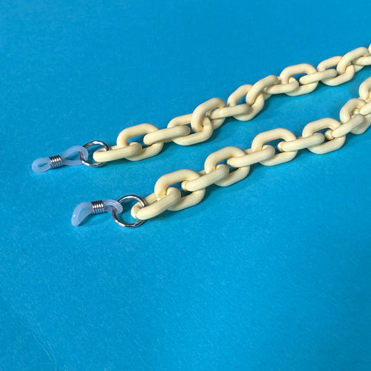 Glasses chain chunky pastel yellow