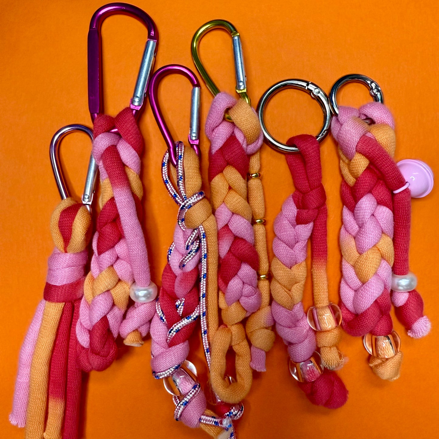 Braided jersey charm