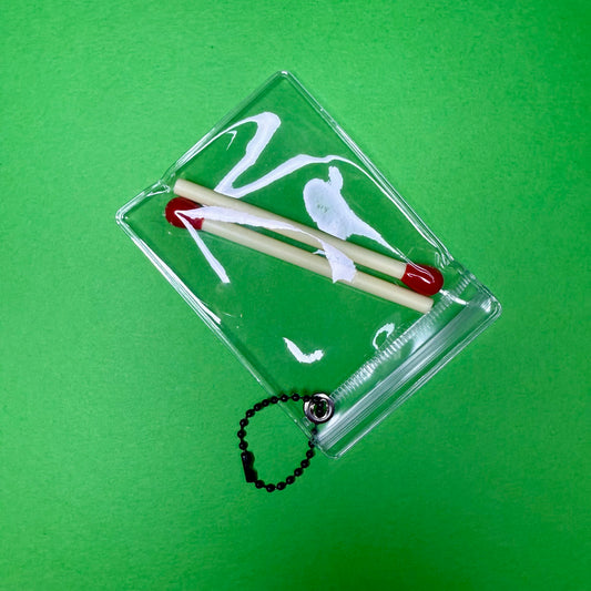 Match stick pen charm keyring