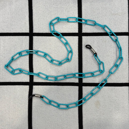 Glasses chain turquoise metal