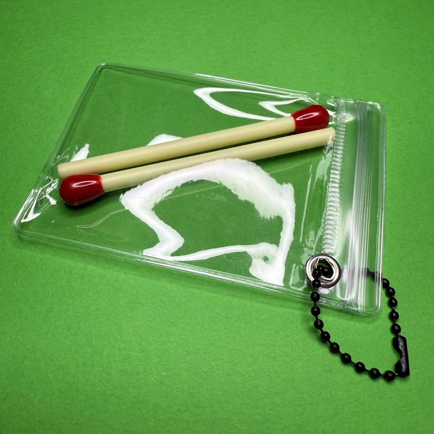 Match stick pen charm keyring