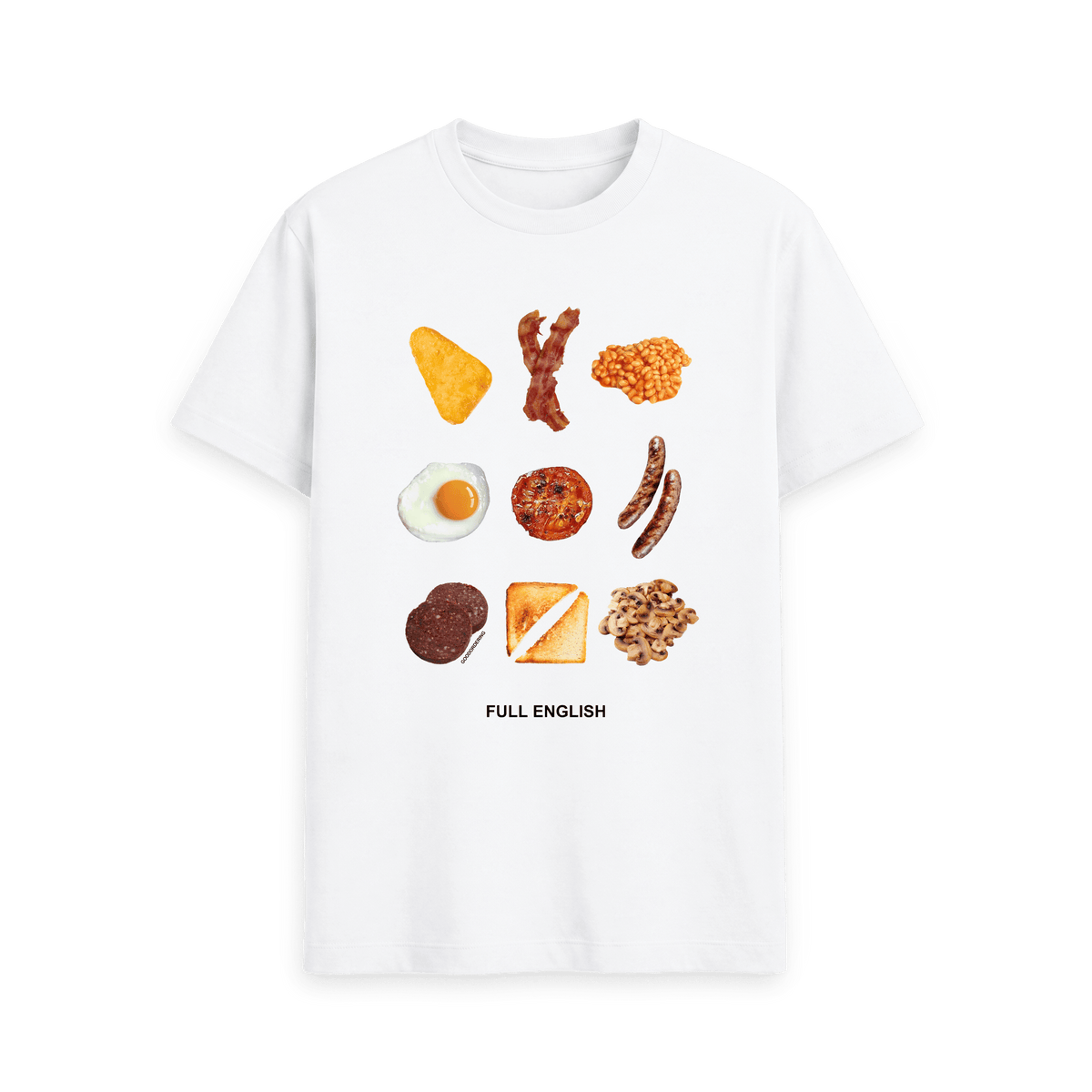 Full English T-shirt in oat – quirky British food clothing