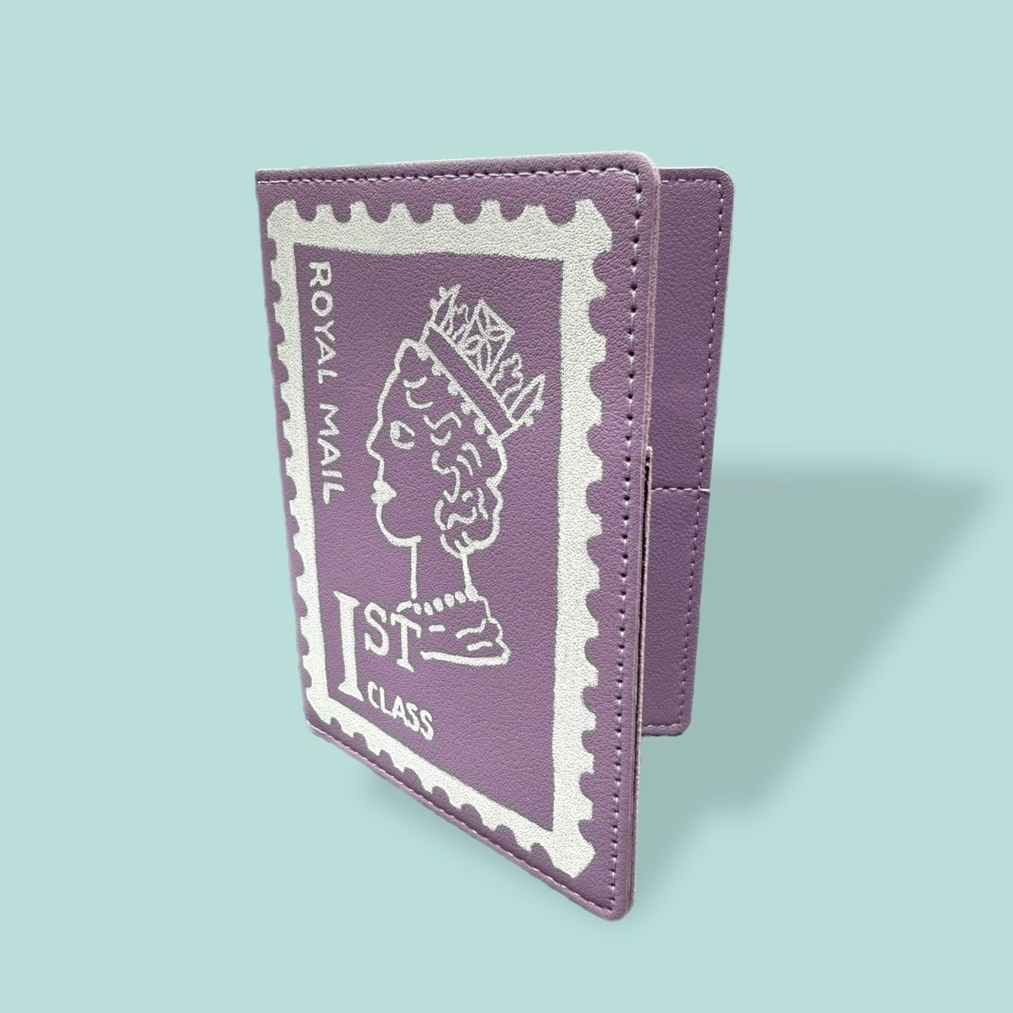 Passport holder faux leather Stamp
