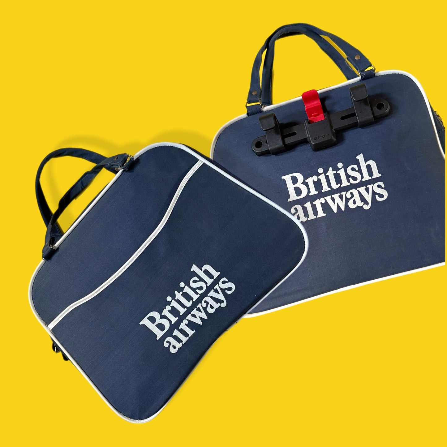 Upcycled vintage British Airways Bike Pannier tote bag