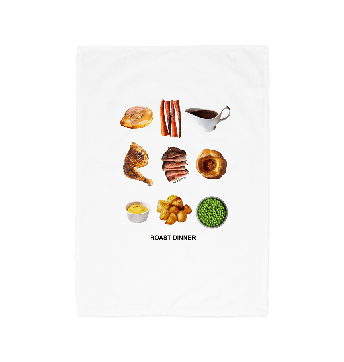 Roast dinner kitchen tea towel – Goodordering British souvenir