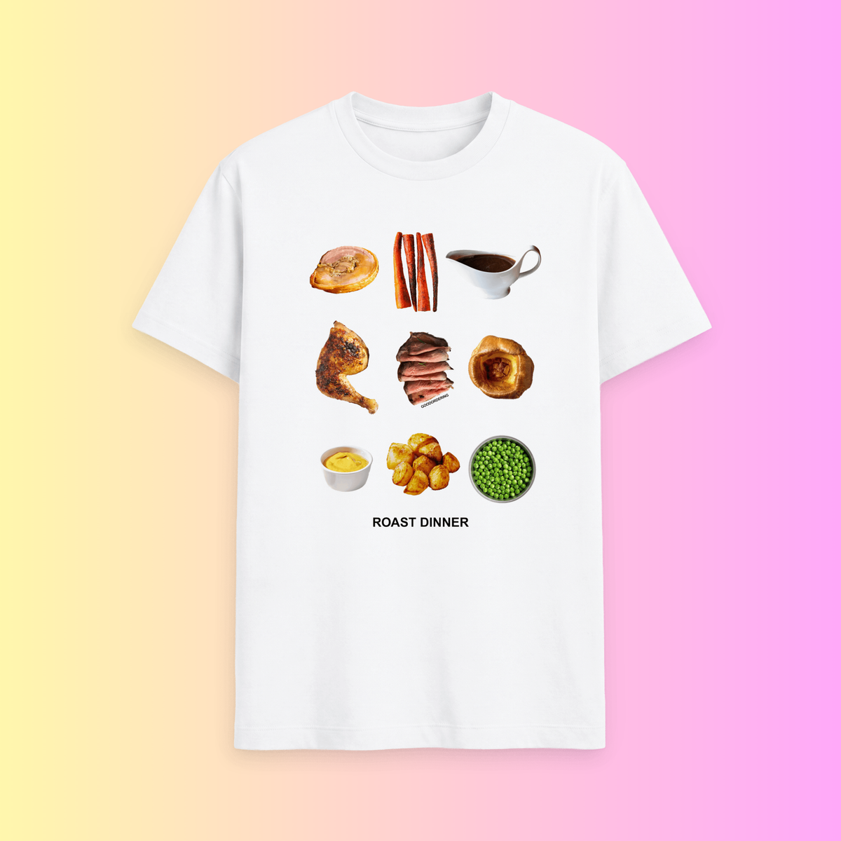 Roast dinner unisex T-shirt – British Sunday roast graphic