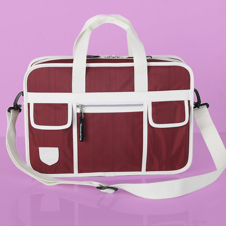 Shoulder bag retro briefcase Maroon