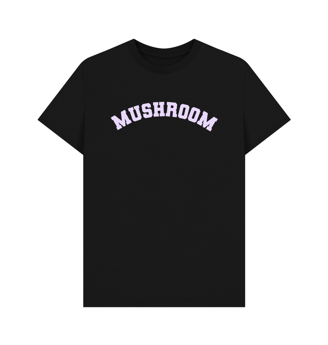 Black Mushroom Varsity t-shirt