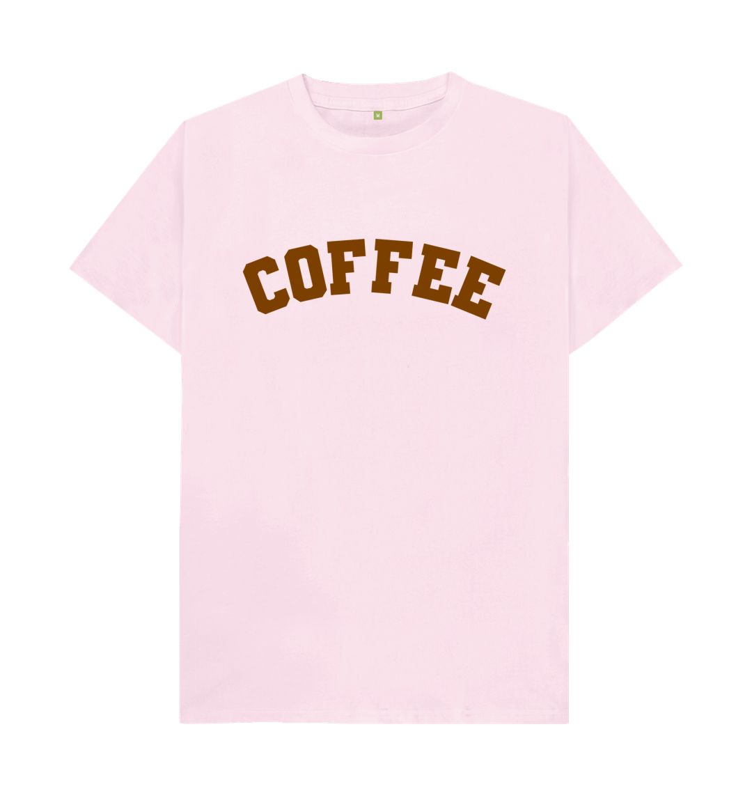 Pink Coffee varsity unisex t-shirt