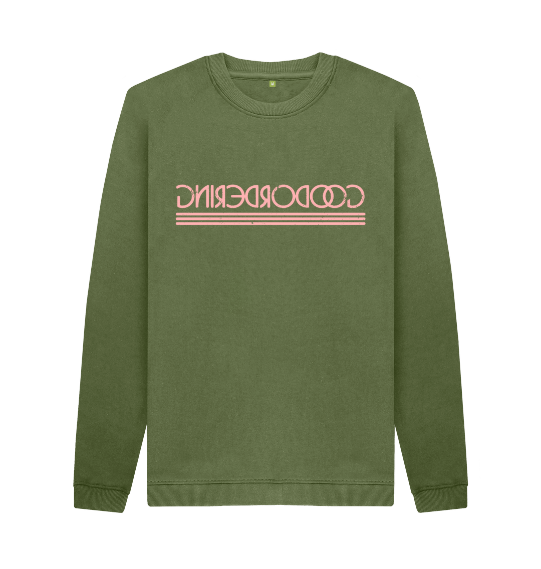 Khaki Printed Sweater Front