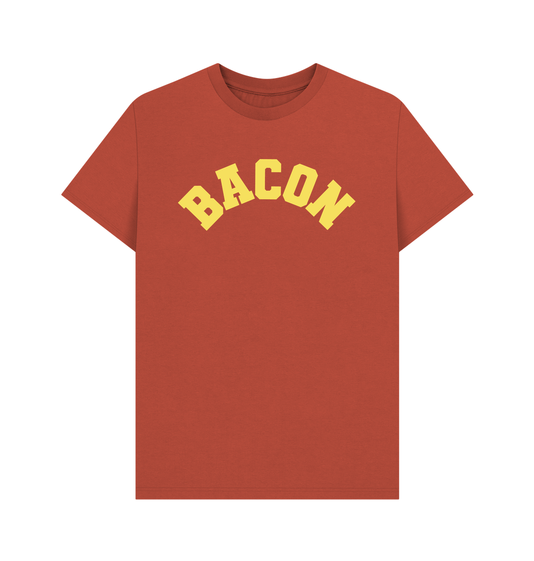 Rust Bacon Varsity Unisex Organic Cotton T-shirt