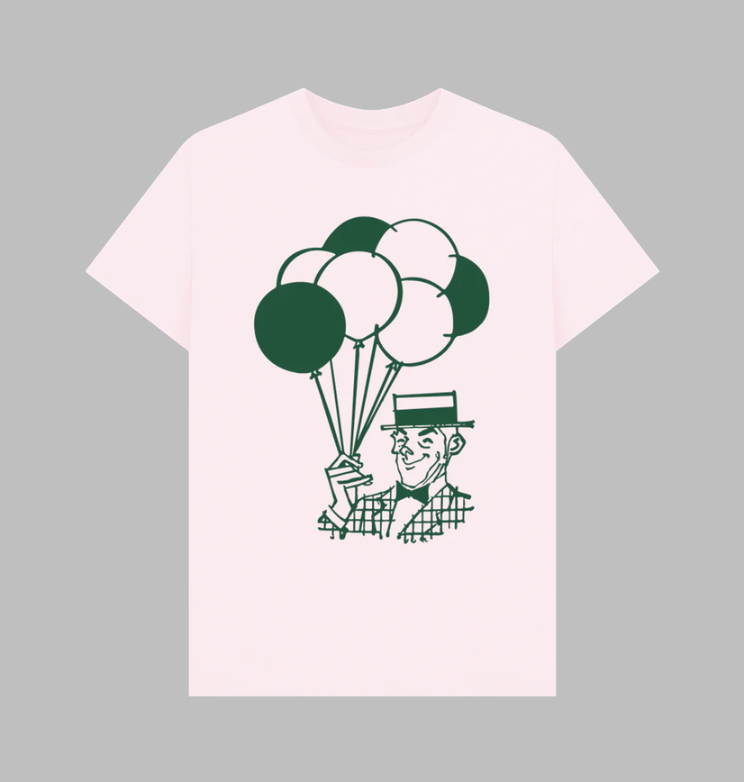 Pink Balloon man graphic t-shirt