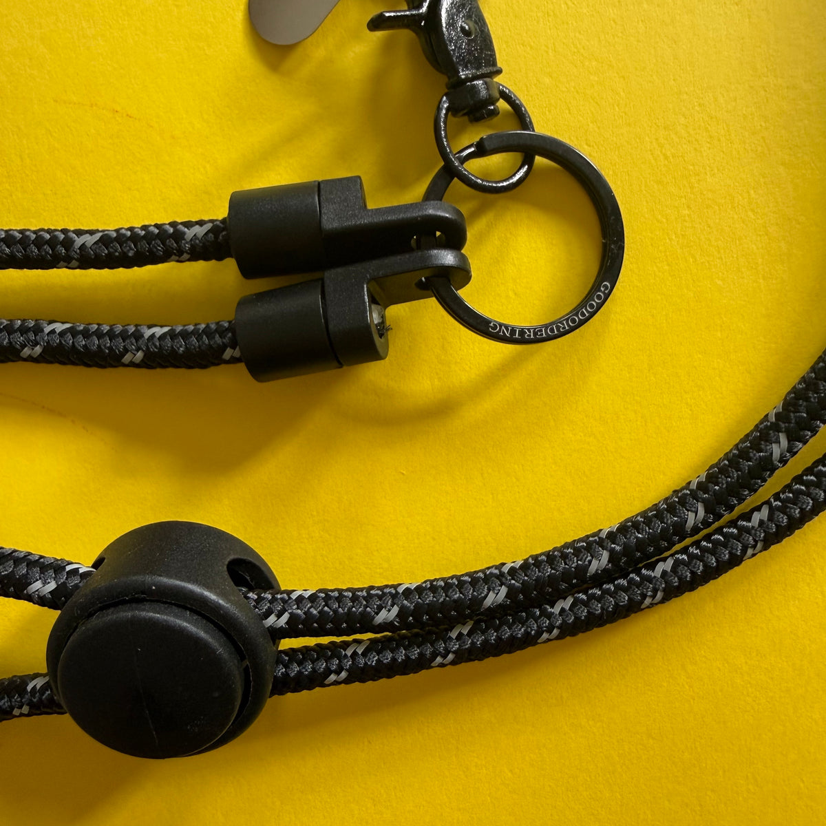 Black reflective 6mm Cord Phone Strap Lanyard