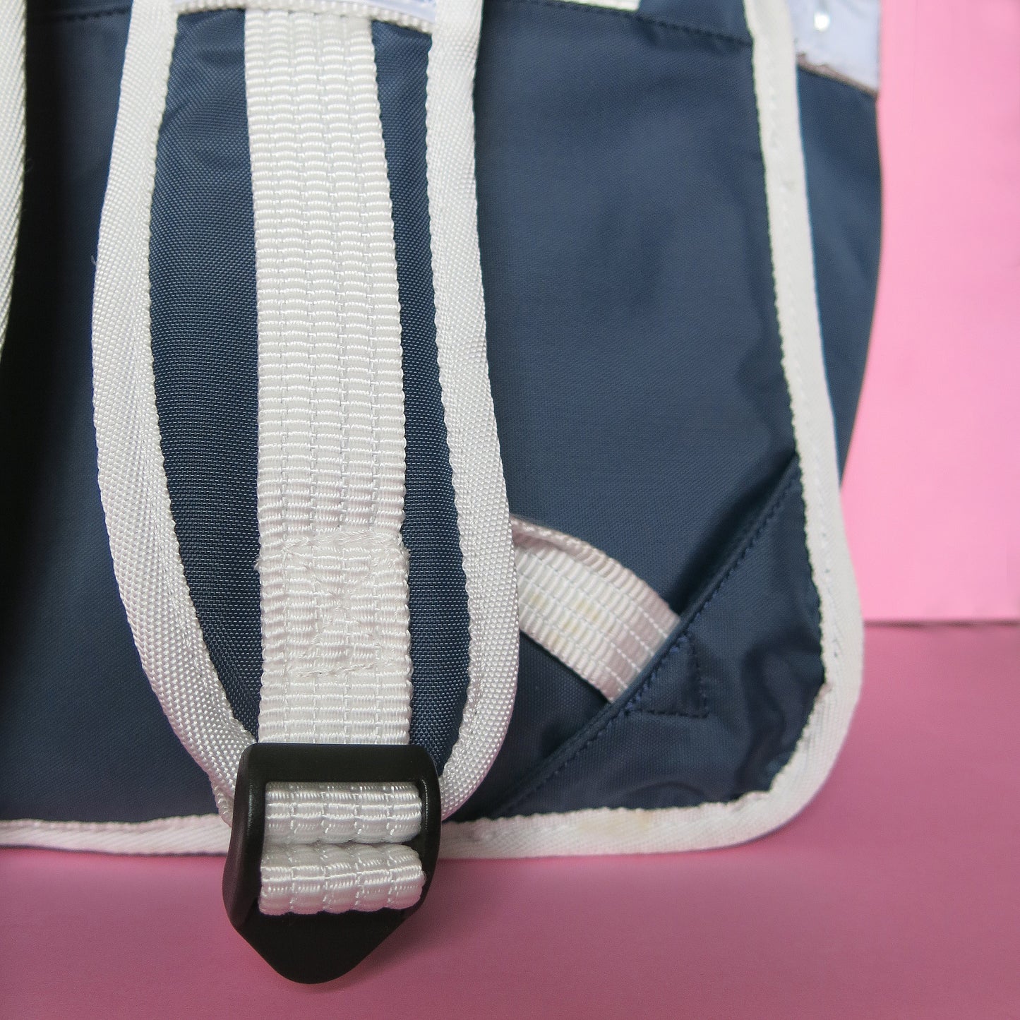 Rolltop backpack Pannier Eco Navy Blue White