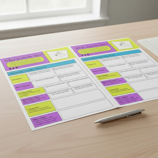End of Life planner journey template