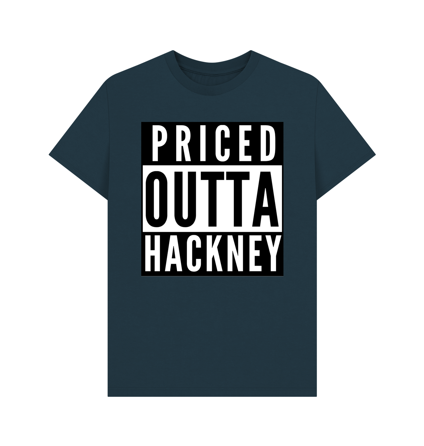 Denim Blue Printed T-shirt Front