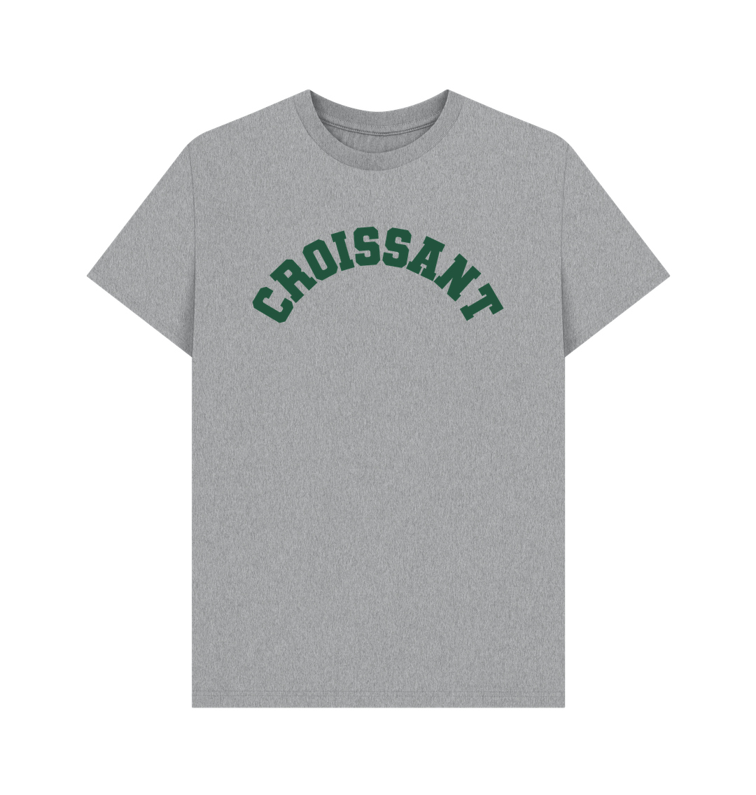 Athletic Grey Croissant varsity unisex t-shirt