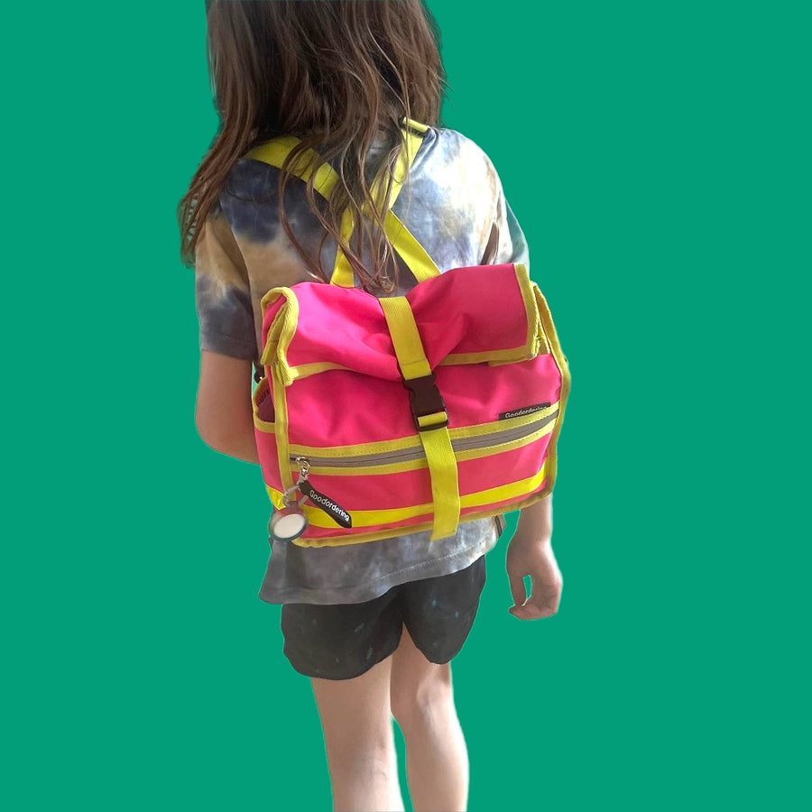Neon Pink Rolltop Handlebar bag / shoulder bag - Goodordering