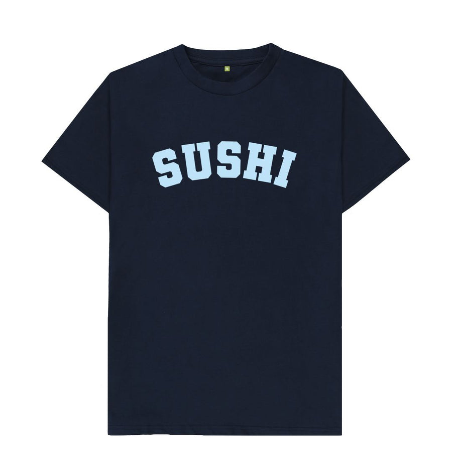 Navy Blue Sushi varsity t-shirt