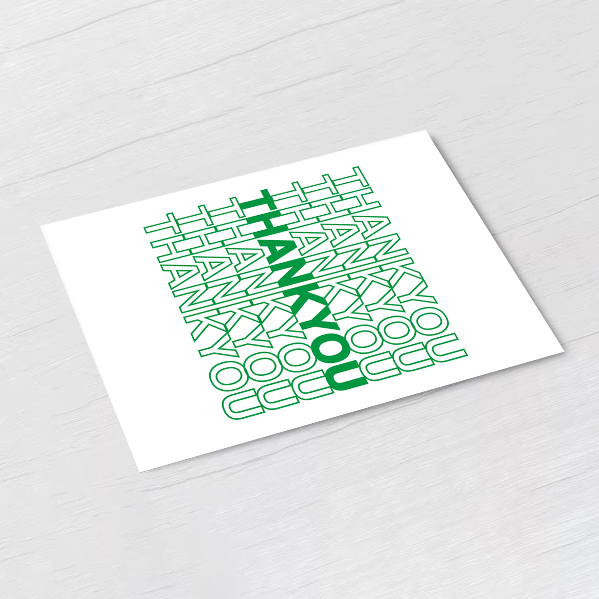 Thank you Postcard note pack of 20 thankyou cards