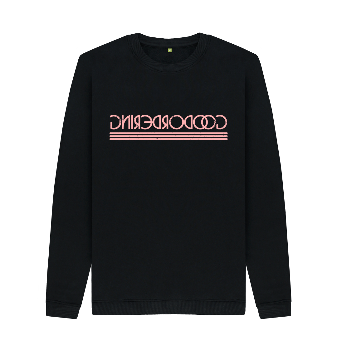 Black Printed Sweater Front