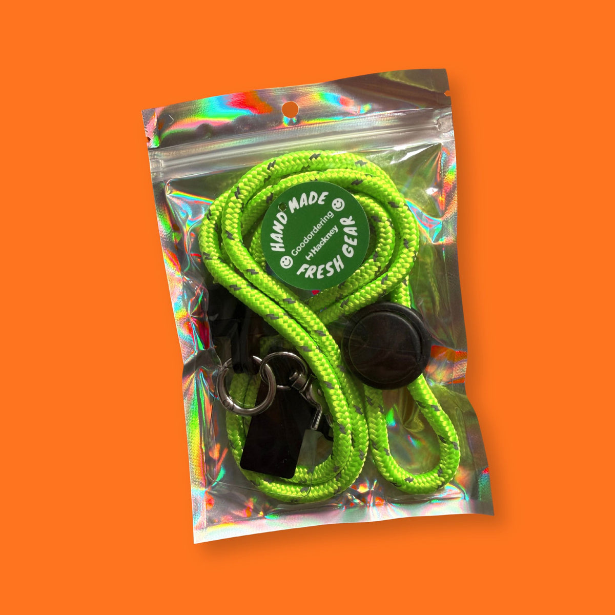 Neon yellow 6mm Cord Phone Strap adjustable Phone Lanyard