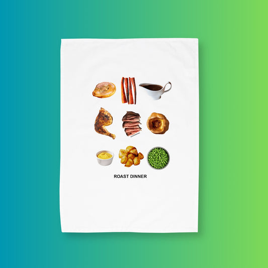 Roast Dinner organic cotton Tea Towel