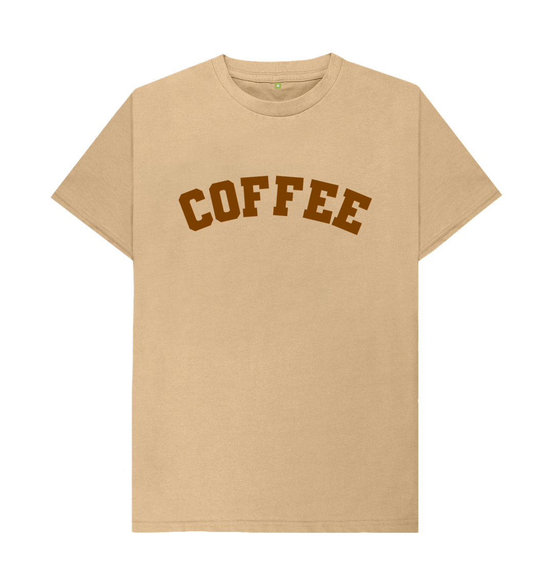 Sand Coffee varsity unisex t-shirt