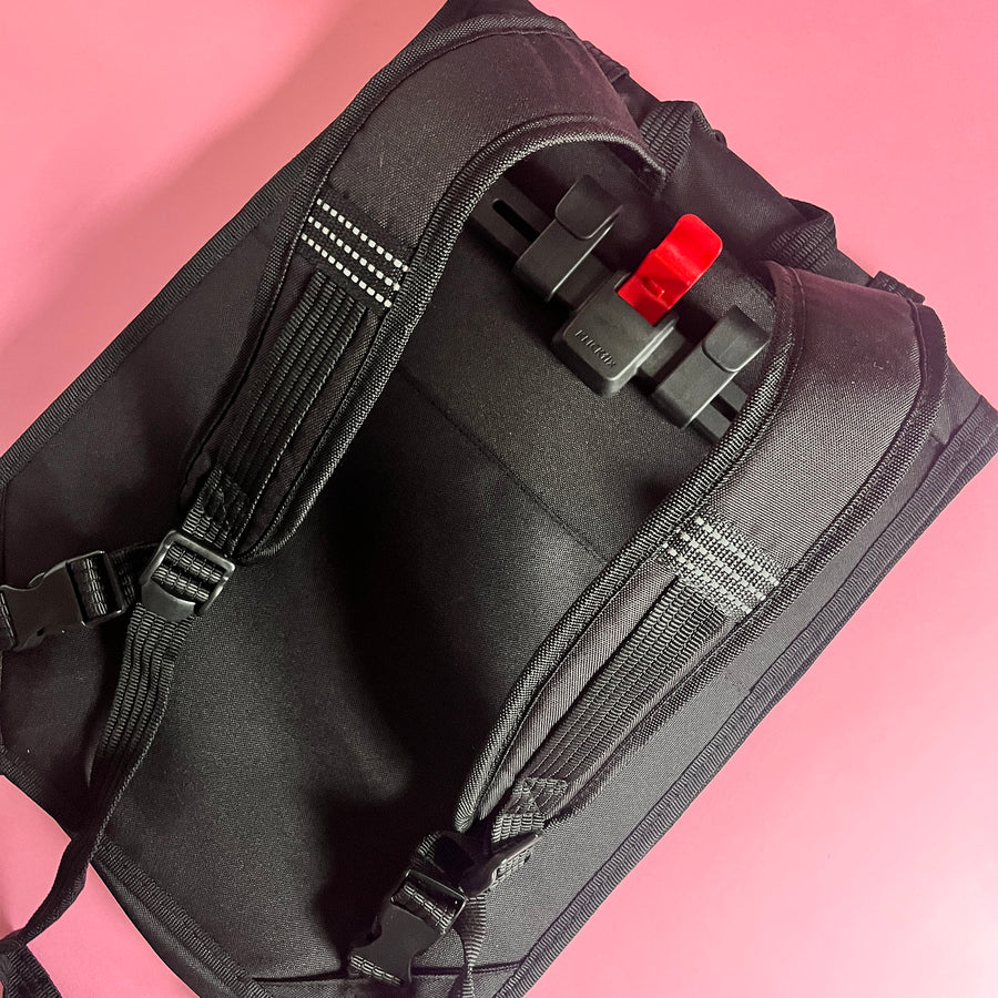 Eco nylon Monochrome Rolltop Backpack Black