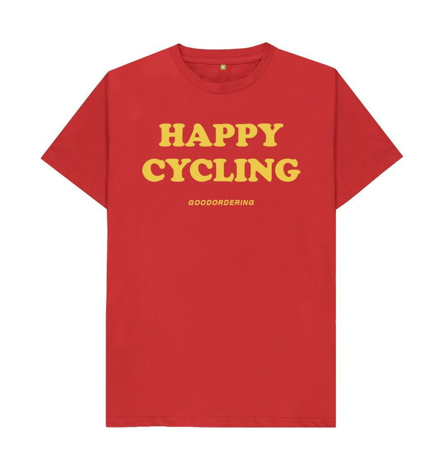 Red Happy Cycling T-shirt Unisex 2