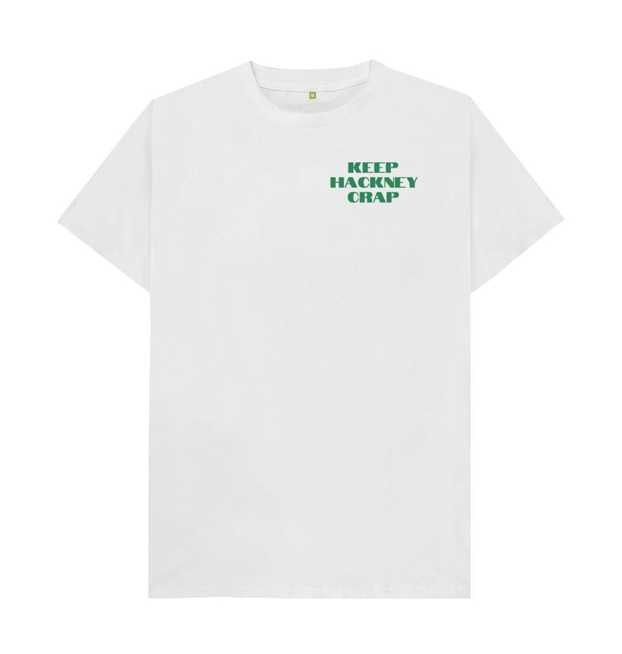 White Keep Hackney Crap T-shirt small logo
