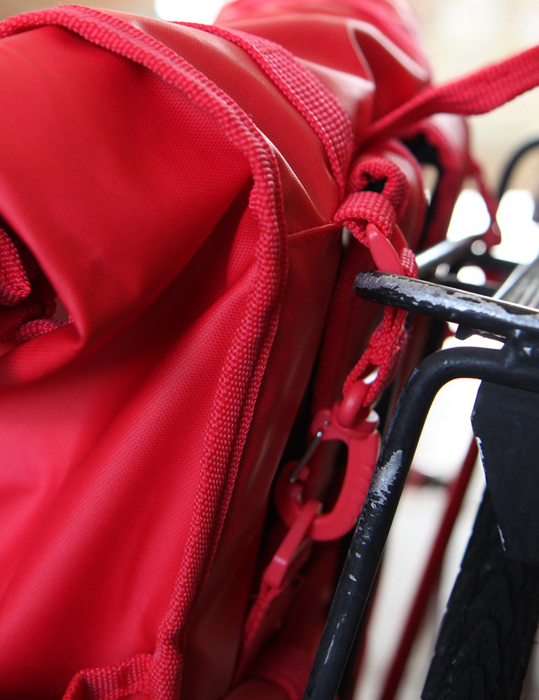 Monochrome Rolltop Backpack Pannier Red - Goodordering