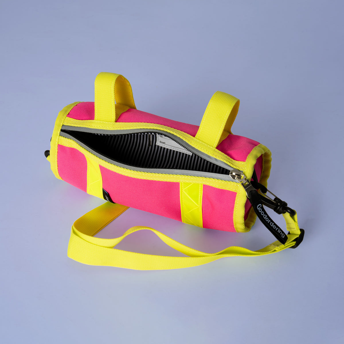 Neon saddle bag pink and yellow - Goodordering Small Pink Bike Pannier Bag for Festivals and Everyday Use