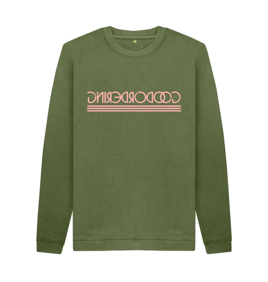 Khaki Reverse logo Sweat Shirt unisex