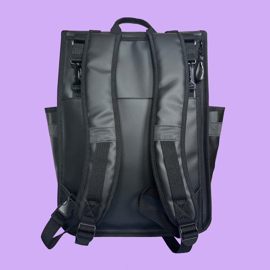 ECO Monochrome Rolltop Backpack Pannier Black 2.0