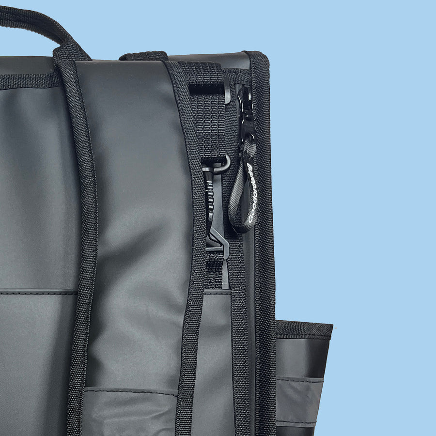 ECO Monochrome Rolltop Backpack Pannier Black 2.0