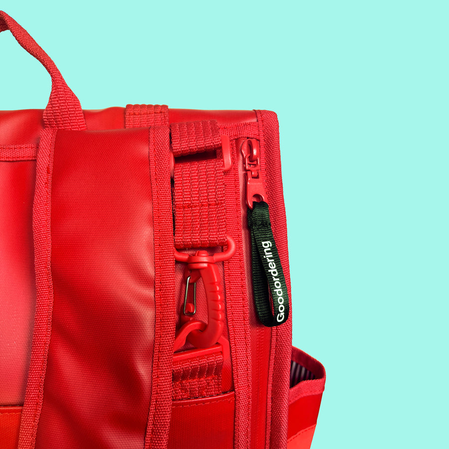 Monochrome Rolltop Backpack Pannier Red 2.0
