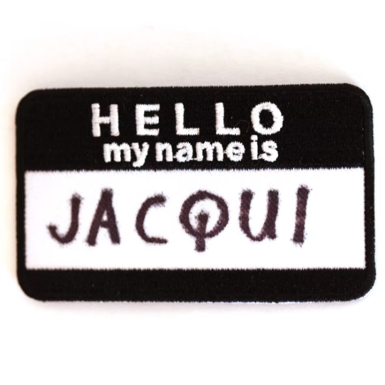 Hello My Name Is embroidered customisable Patch - Goodordering 1. Novelty embroidered patch for backpacks and clothing